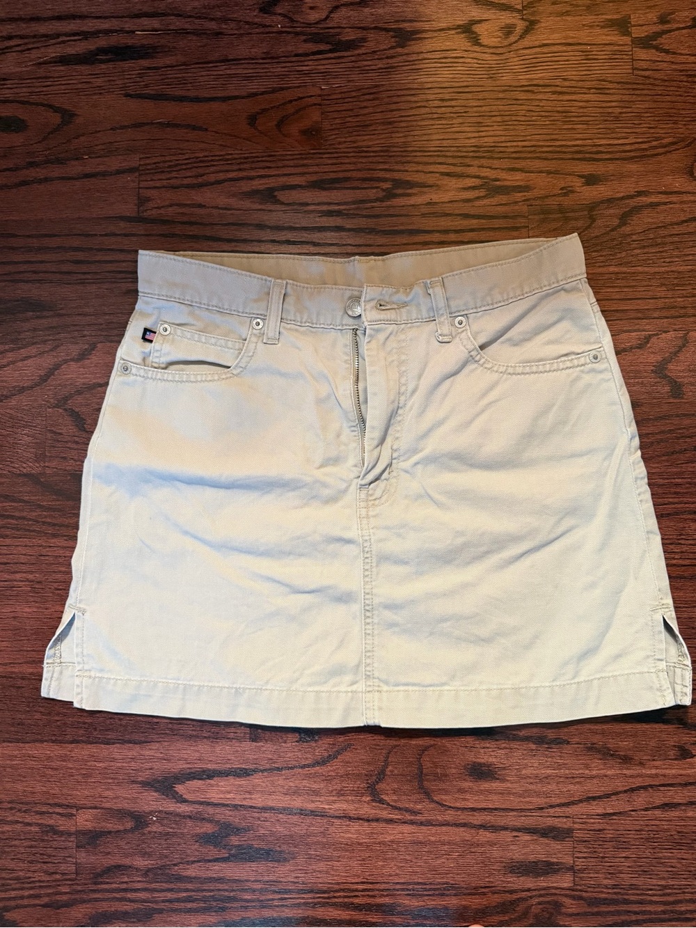 Polo by Ralph Lauren Khaki Cotton Mini Skirt